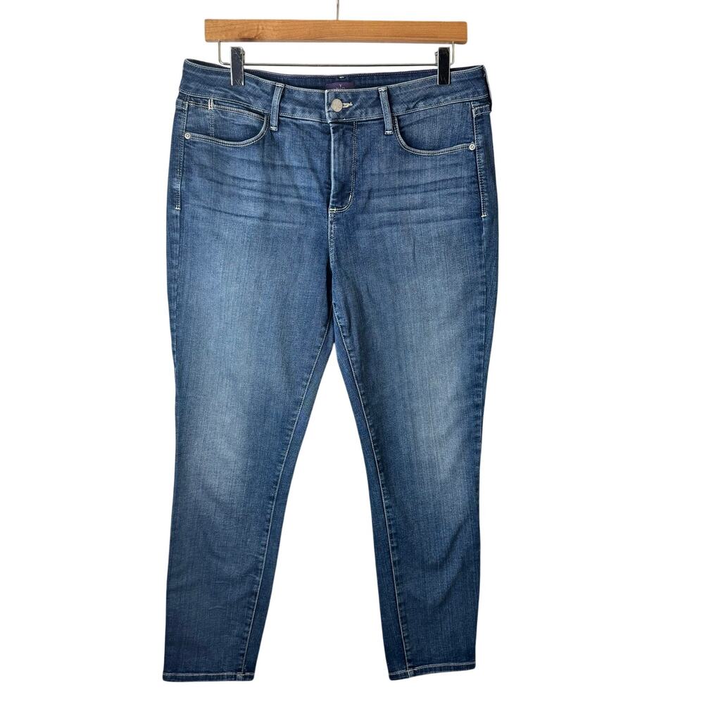 NYDJ Jeans Women’s Size 12 Clarissa Ankle Lift Tuck Tummy Control Slimming Dark